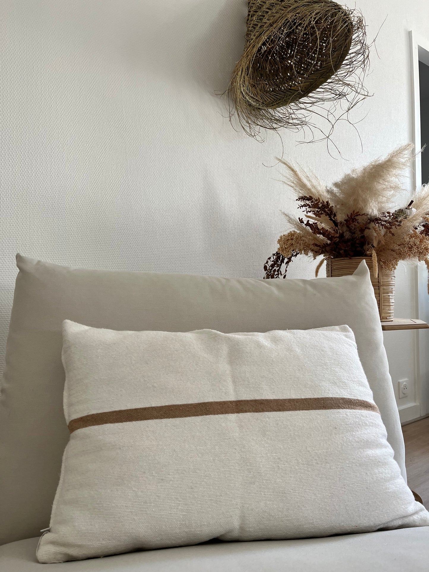 Arthur - Striped cushion cover – Cotton – 55 cm