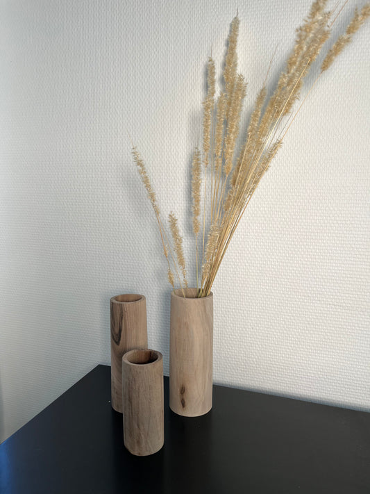 Agathe - Trio vases en bois