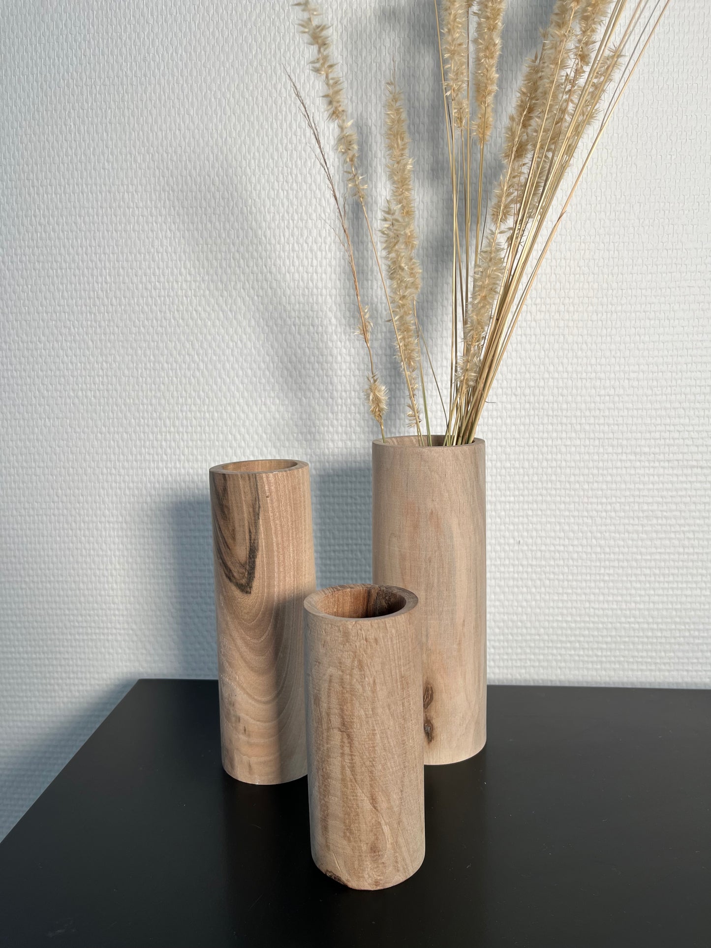 Agathe - Trio vases en bois