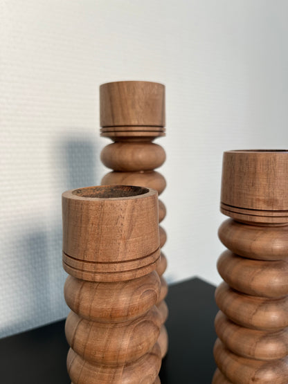 Sofia - Bougeoir/Décoration - Bois - Lot de 3