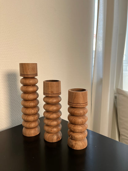 Sofia - Bougeoir/Décoration - Bois - Lot de 3