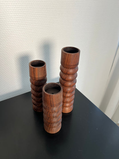 Sofia - Bougeoir/Décoration - Bois - Lot de 3