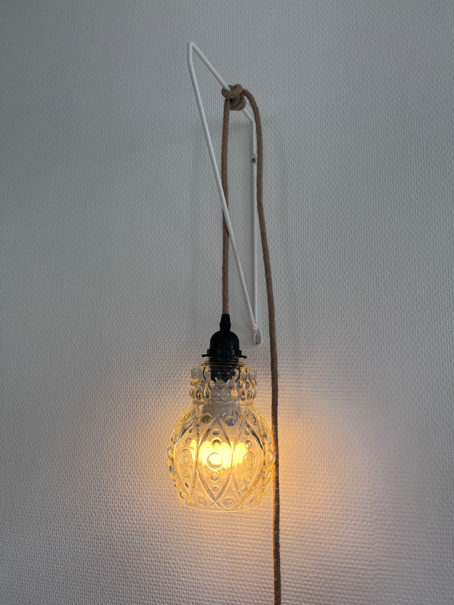 Elodie - Suspension lumineuse en verre - Vintage