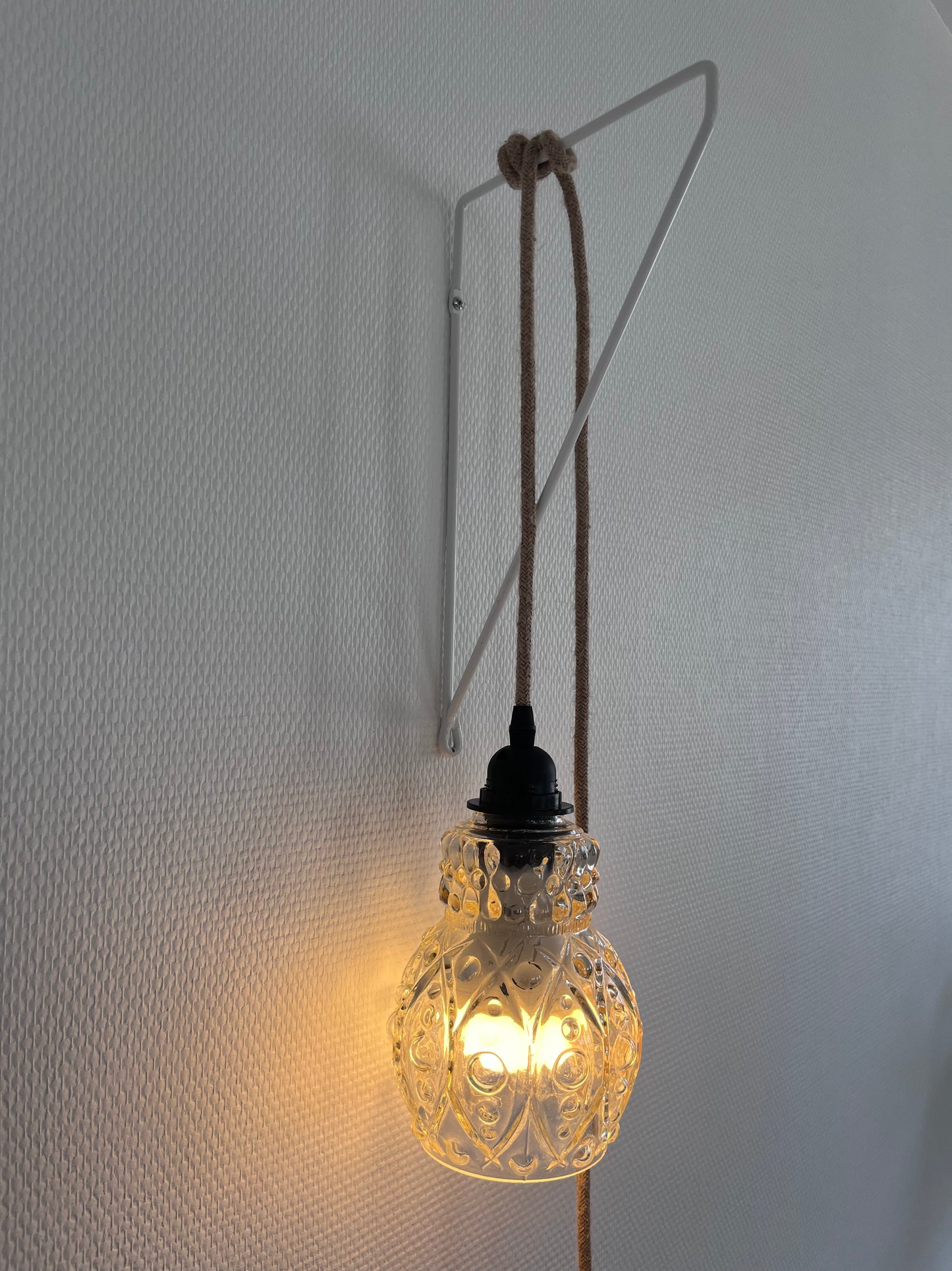 Elodie - Suspension lumineuse en verre - Vintage