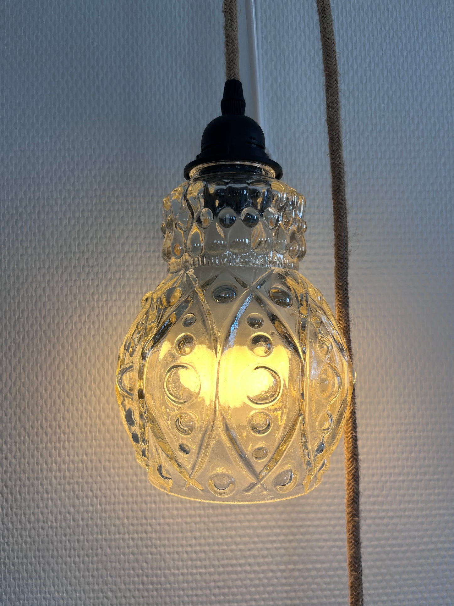 Elodie - Suspension lumineuse en verre - Vintage