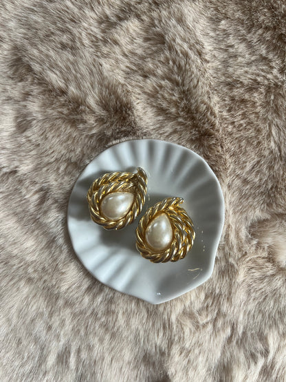 Elisabeth - Boucles d'Oreilles Vintage à Clip